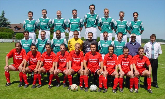 Fußball: Herren-1 und 2 Mannschaftsfoto, 2002-03