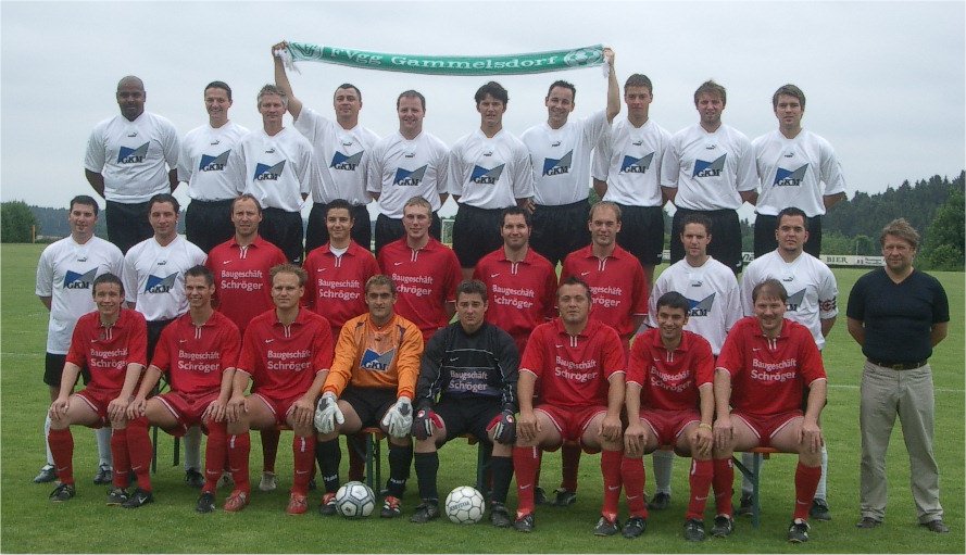 Fußball: Herren-1 und 2 Mannschaftsfoto, 2003-04